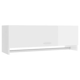 Garde-Robe Blanc Brillant 100x32,5x35 Cm Bois D'ingenierie