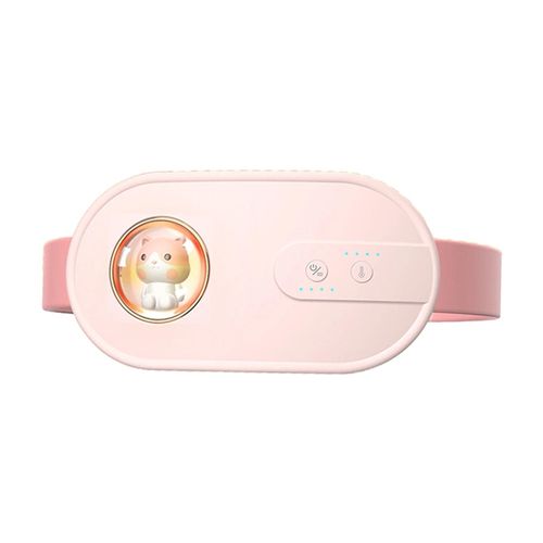 Coussin Chauffant Menstruel Coussin Chauffant Électrique Pour Utérus 4 Niveaux De Chaleur 5 Modes De Massage Par Vibration Coussin Chauffant Pour Les Femmes Filles Rose,Style Ours