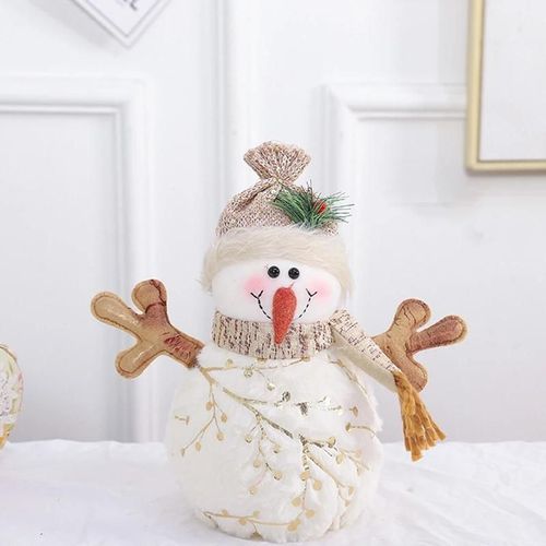 Poupée de Noël Fuzzy Peluche Dessin animé Bonhomme de neige/Elk Jouet en peluche Pacifier Poupée Coussin de chevet Cadeau de Noël saisonnier pour les enfants Petit bonhomme de neige
