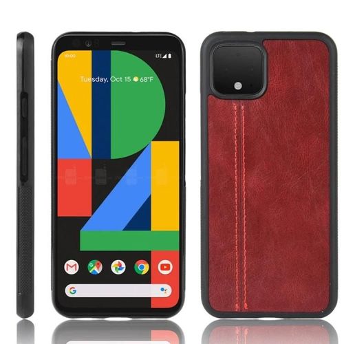 Coque Google Pixel 4 - Motif De Vache Antichoc Pc + Pu + Couverture Tpu Rouge