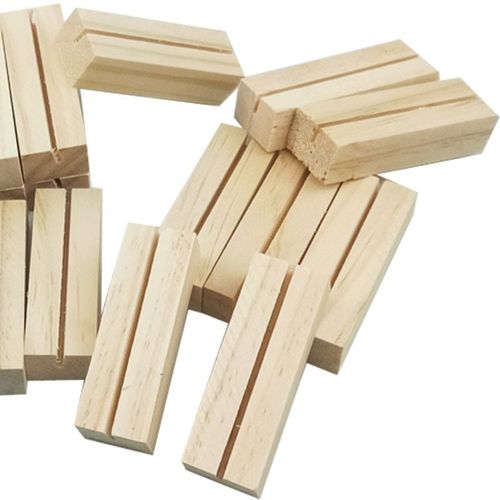 Pinces Porte-Photo En Bois Naturel, 20 Pièces, Clips Pour Nom Et Cartes De Visite, Organisateur De Messages De Bureau