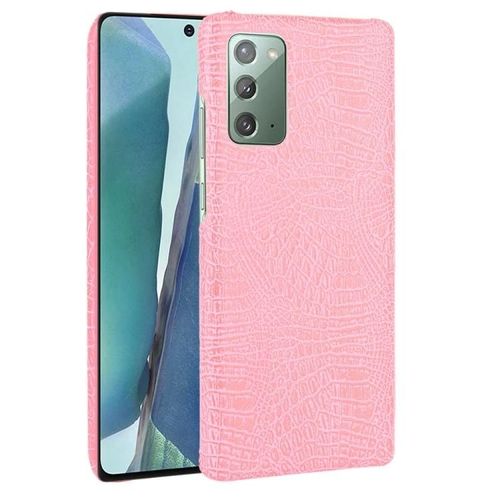Coque Samsung Galaxy Note20 - Antichoc Crocodile Texture Pc + Pu,Rose Rose