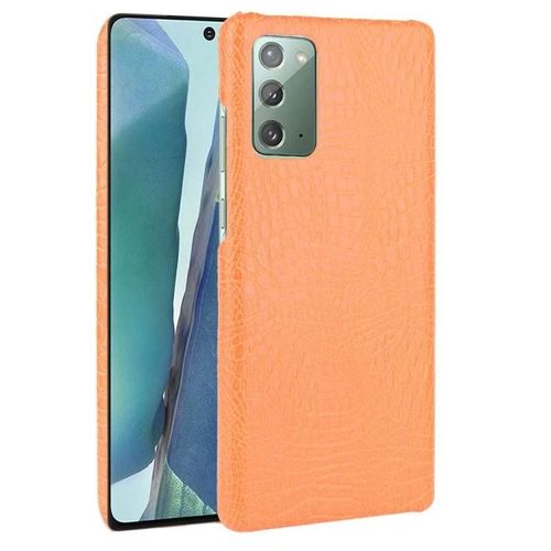Coque Samsung Galaxy Note20 - Texture Crocodile Antichoc,Orange Orange