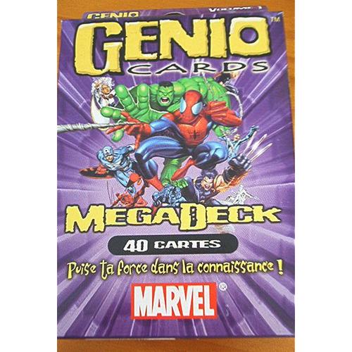 Genio Cards Marvel - Genio Power Challenge - Deck De 40 Cartes Avec Règles Du Jeu Et Le Poster D'un Superhéros