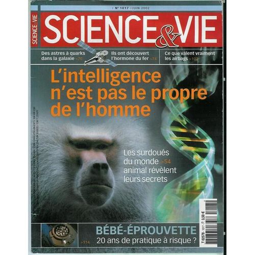 Science Et Vie N° 1017  N° 1017 : L'intelligence Animal Bebe Eprouvette L'eau En France