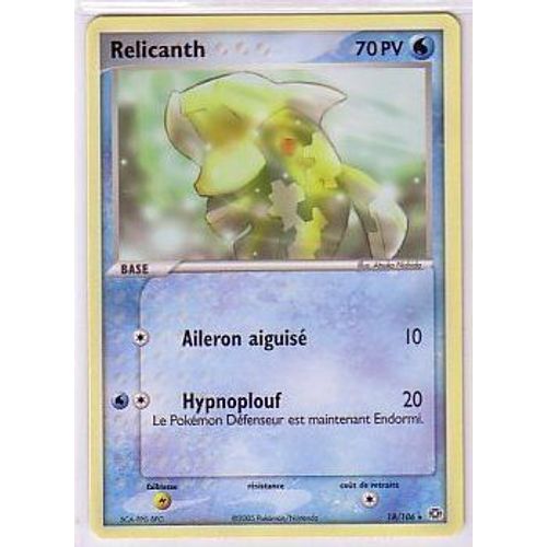 Relicanth Rare 18/106 Ex Emeraude