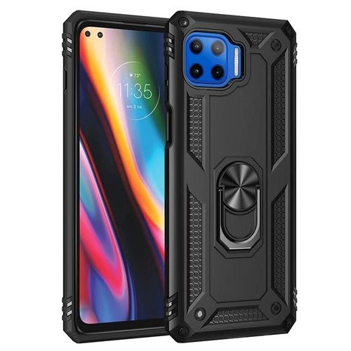 Coque De Protection Antichoc Pour Motorola Moto G 5g Plus - Tpu + Pc,Support Rotatif À 360°,Noir