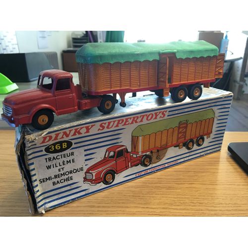 Dinky Supertoys Réf 36b Camion Willème Et Semi-Remorque Bachée Fruehauf