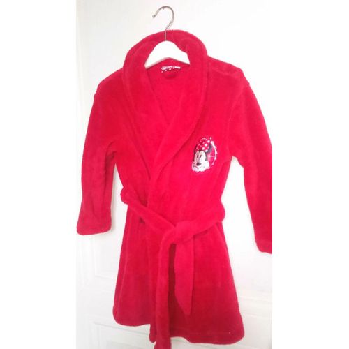 Robe De Chambre Fille En Polaire Chaude &amp Douce Disney Minnie Taille 4 Ans Idée Cadeau
