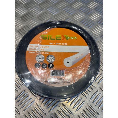 Bobine fil coupe rond dual line debroussailleuse 80 m X diam 3 mm silex gamme pro