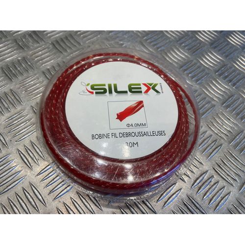 Bobine fil coupe torsade etoile debroussailleuse 30 m X diam 4 mm silex gamme pro