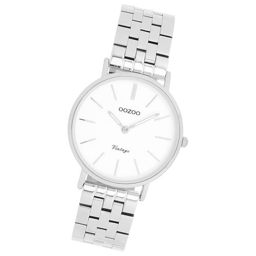 Montre-Bracelet Analogique Argentée Pour Femme «&nbspoozoo &nbsp», Bracelet En Métal, Série Vintage Uoc20405