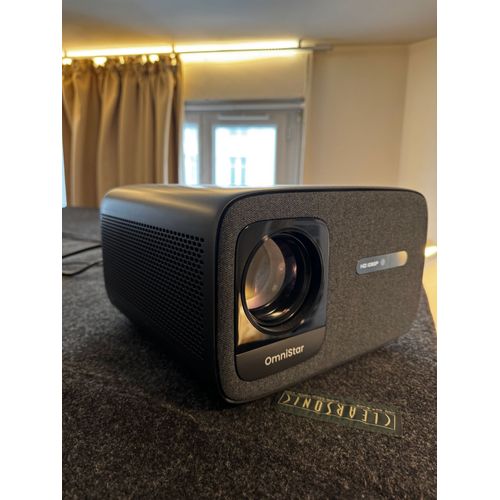 OmniStar L80 Videoprojecteur 4K, 1500 ANSI Lumens Retroprojecteur Full HD 1080P Natif, Vidéoprojecteur WiFi Bluetooth, Auto Focus/Keystone, 2x15W Haut-Parleurs, Compatible avec Phones/TV Stick