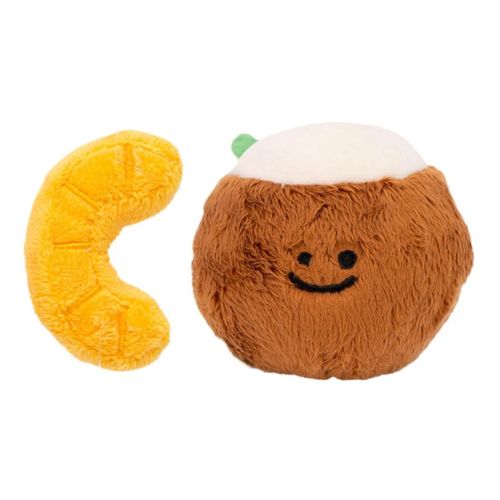 Belle Boule De Noix De Coco Grinçante Jouet En Peluche Pour Chien Outil De Nettoyage Des Dents D'animal De Compagnie Durable Pour Petits Chiens Moyens