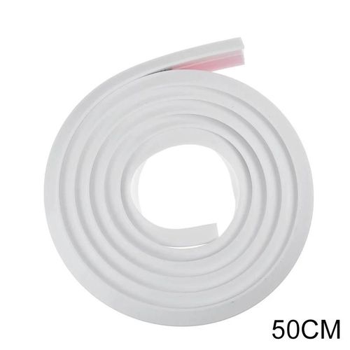 Accueil Système De Rétention D'eau Seuil En Silicone Barrage D'eau Baignoire Auto-Adhésive Douche Barrière Retenue Bande D'étanchéité Salle De Bain Blanc,50cm