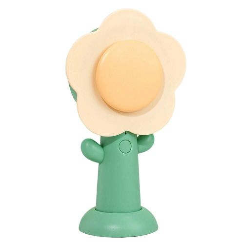 Mini ventilateur de fleur portable Charge USB portable Ventilateur sans lame Ventilateur de refroidissement de bureau Vert