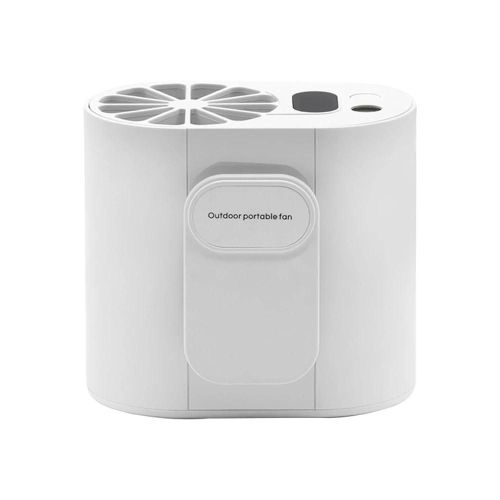 Ventilateur de taille suspendu sans fil Mini ventilateur portable à fort flux d'air avec batterie LED alimenté par batterie Ventilateur à faible bruit Refroidisseur blanc,4000MA avec lumière