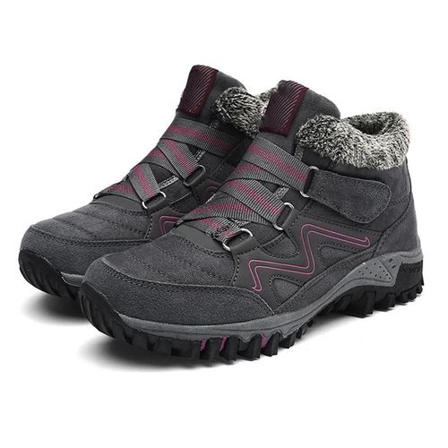 Bottines Pour Hommes / Femmes Avec Doublure Chaude Et Semelle En Caoutchouc Antidérapante D'hiver Approvisionnement 42,Rose Rouge