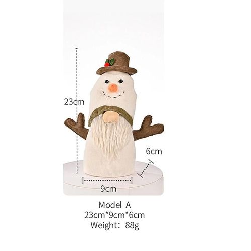 Belle Poupée Sans Visage De Noël Ornement De Bureau En Peluche Créatif Pour La Maison Salon Chambre Décoration Bonhomme De Neige