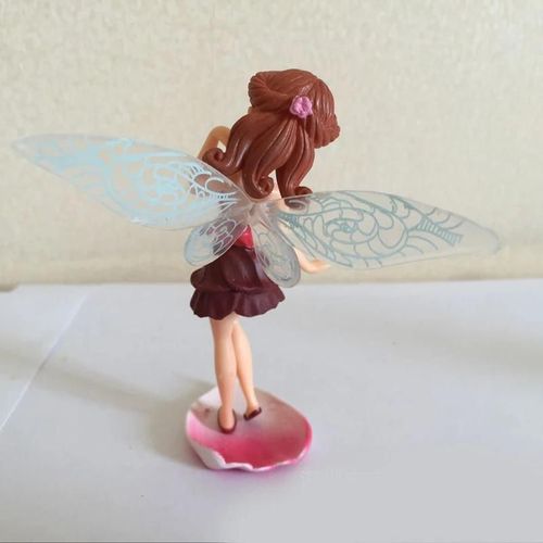 6pcs Enfant Disney Poupée Fées Fée Clochette Poupée Cake Topper Figurine Décorative Jardin Miniatures Maison De Poupée Accessoires
