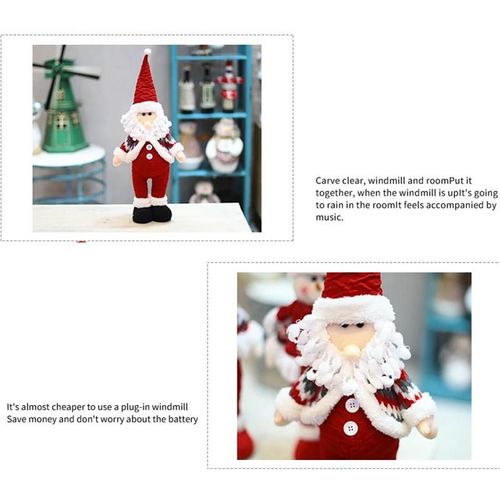 Grande poupée en peluche faite à la main debout Père Noël / bonhomme de neige / élan ornements pour Noël maison vacances décor senior