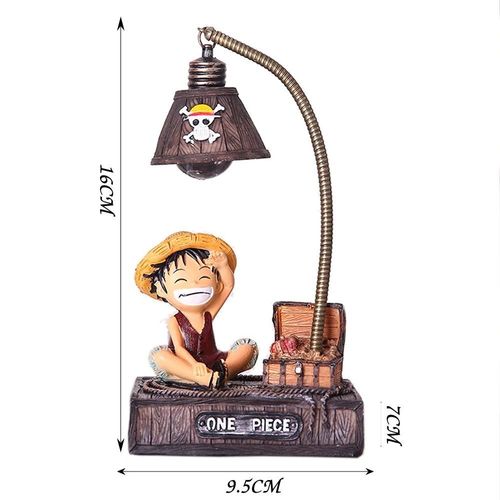One Piece Modèle Lampe Résine Japonais Anime Statue Ornement De Table Avec Singe De Lumière D Luffy