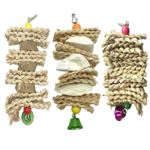 Seiche Os Perroquets Mâcher Jouet Personnalisé Résistance Aux Morsures Oiseaux Balle,Jouets Pour Oiseaux De Compagnie,Costume