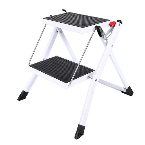 Petit Escabeau Pour La Cuisine Tabouret Pliant Robuste À 2 Marches Pour Les Adultes Avec Large Pédale Antidérapante Nouveau