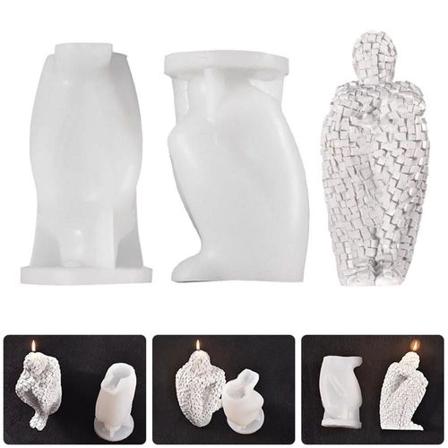 Bougie Artistique Cire Soft Casting Die Abstrait Humanoïde Figure Pochoir En Silicone