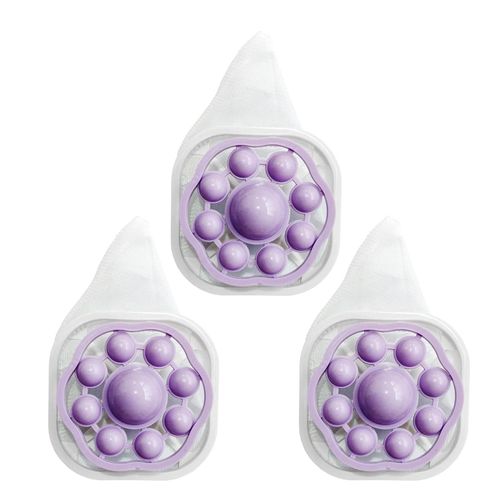 Lessive Attrape-poils d'animaux Peluches Épilateur pour animaux de compagnie Pochette Poche de machine à laver Peluches domestiques Piège à poussière Sac en filet Violet