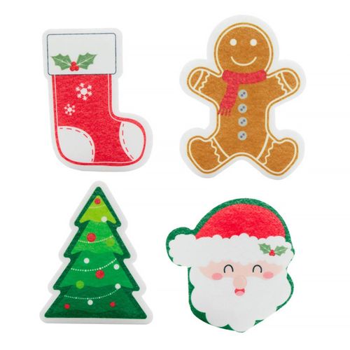 Éponges à récurer pour plat de Noël - 4/8pcs ensemble de nettoyage réutilisable pour paquet familial 1