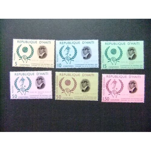 109 Haiti 1966 / Coupe François Duvalier Football / Yvert 560 / 563 + Pa 337 / 338 Mnh