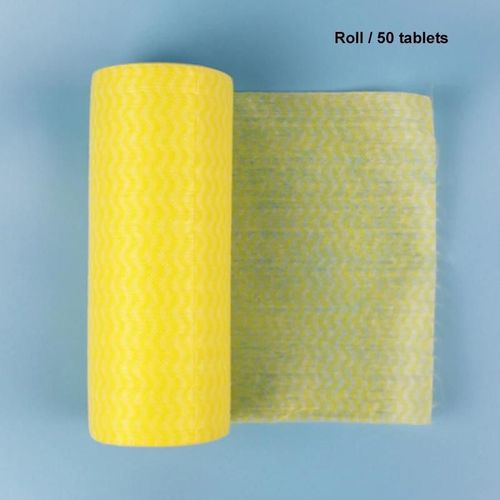 50/100pcs jetable serviette de nettoyage vaisselle chiffons chiffon tissu non tissé torchon antiadhésif pour cuisine 20 * 30cm jaune,50 tablettes,20 * 30cm