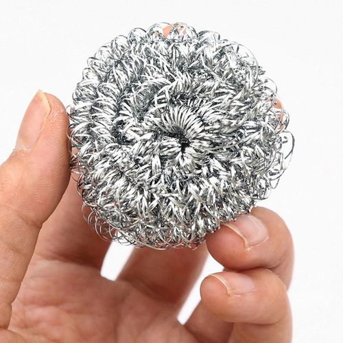 Éponges en acier inoxydable Récureur Ustensiles réutilisables Boule de nettoyage pour la cuisine