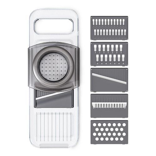 Coupe-Légumes En Acier Inoxydable Multifonction Adapté Pour La Déchiqueteuse De Pommes De Terre De Cuisine Luxe Six Couteaux-Gris Anglais