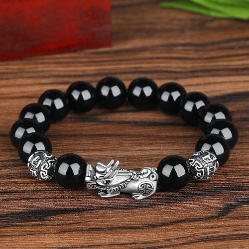 Feng Shui Bracelet Sculpté Pixiu Bénédiction Perles Poignet Bijoux Avec Ancienne Bête Décor Chance Richesse Cadeau Pour Les Amis Nouveau