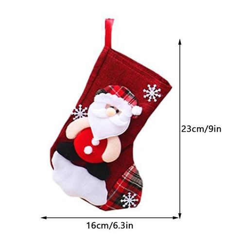 Grande décoration de Noël bas bonhomme de neige renne Père Noël motif arbre de Noël pendentif 1