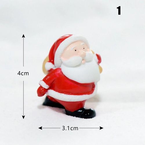 Thème de Noël bricolage Mini Figurine miniature Jardin Déco Père Noël Bonhomme de neige Micro paysage pour Noël Décor 1