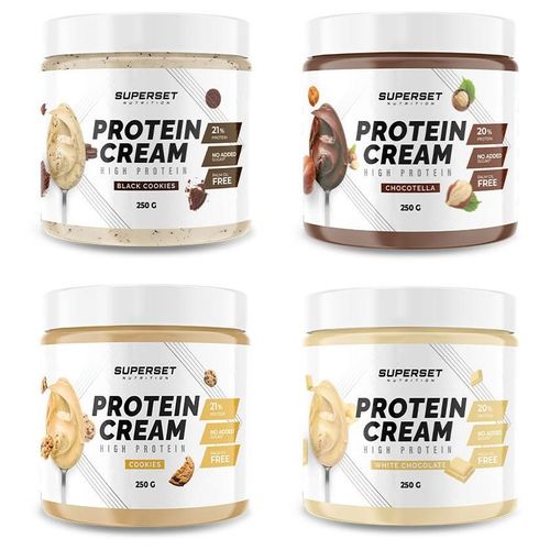 Protein Cream (250g) (4x250g) (Chocotella X1 ¿ White Chocolate X1 ¿ Cookies X1 - Black Cookies X1) 