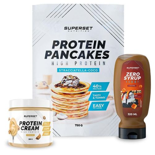 Pack Petit-Déj ¿ Pancakes - Protein Cream Cookies + Zero Syrup Caramel 