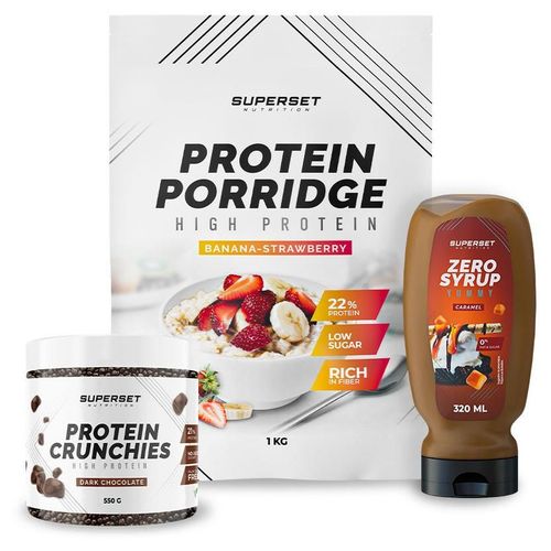 Pack Petit-Déj ¿ Porridge - Protein Crunchies Dark Chocolate + Zero Syrup Caramel 