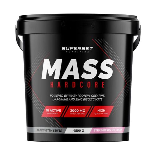 Mass Hardcore (4,5kg)|Strawberry Ice Cream|Gainers|Superset Nutrition 