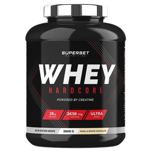 Whey Hardcore (2kg)|Vanille Chocolat Blanc|Whey Protéine|Superset Nutrition 