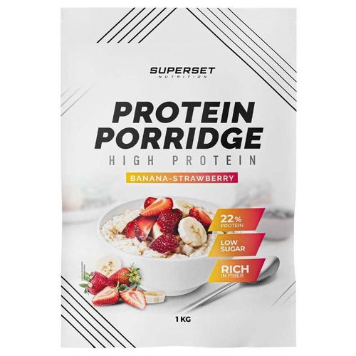 Protein Porridge (1kg)|Fraise Banane|Flocons D'avoine|Superset Nutrition 