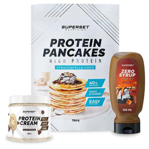 Pack Petit-Déj ¿ Pancakes - Protein Cream Black Cookies + Zero Syrup Caramel 