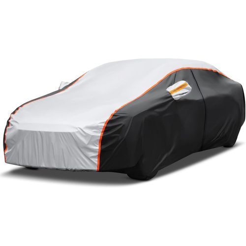 10-Couches Bache Voiture Exterieur Imperméable Pour Hayon, Housse De Voiture Peva Couverture Avec Ouverte Latérale Pour Ca E, Coton Respirant, Anti Uv Neige Poussière Anti Grele[Auto5132065]