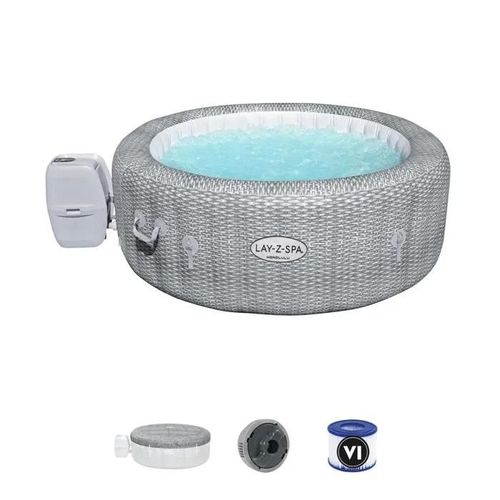 SPA Gonflable - DuraPlus - 6 Places - 140 AirJets - Couverture - Chlore Automatique