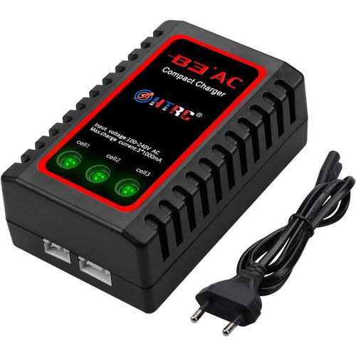 Gouts Et Couleursb3 Chargeur Lipo Pour Batterie 2s 3s (7.4v, 11.1v), Compact Chargeur Rapide De Batterie Airsoft (100-240v) Pour Rc Bateau Voiture Quadcopter Drone-Gouts Et Couleurs
