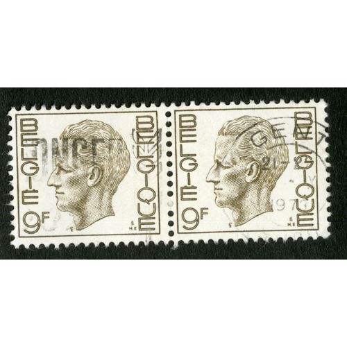 Deux Timbres Oblitérés Belgie, Belgique, 9f