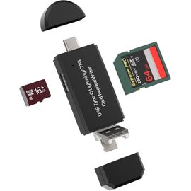 Hamiltion-Lecteur De Cartes Sd Micro Sd 4 En 1 Adaptateur Lightning Micro Usb Type C Usb Jack Card Reader Clé Télécharger Photos Accessoires Pour Apple Iphone 15 14 Pro Max Pour Ipad Air Tablet Compa